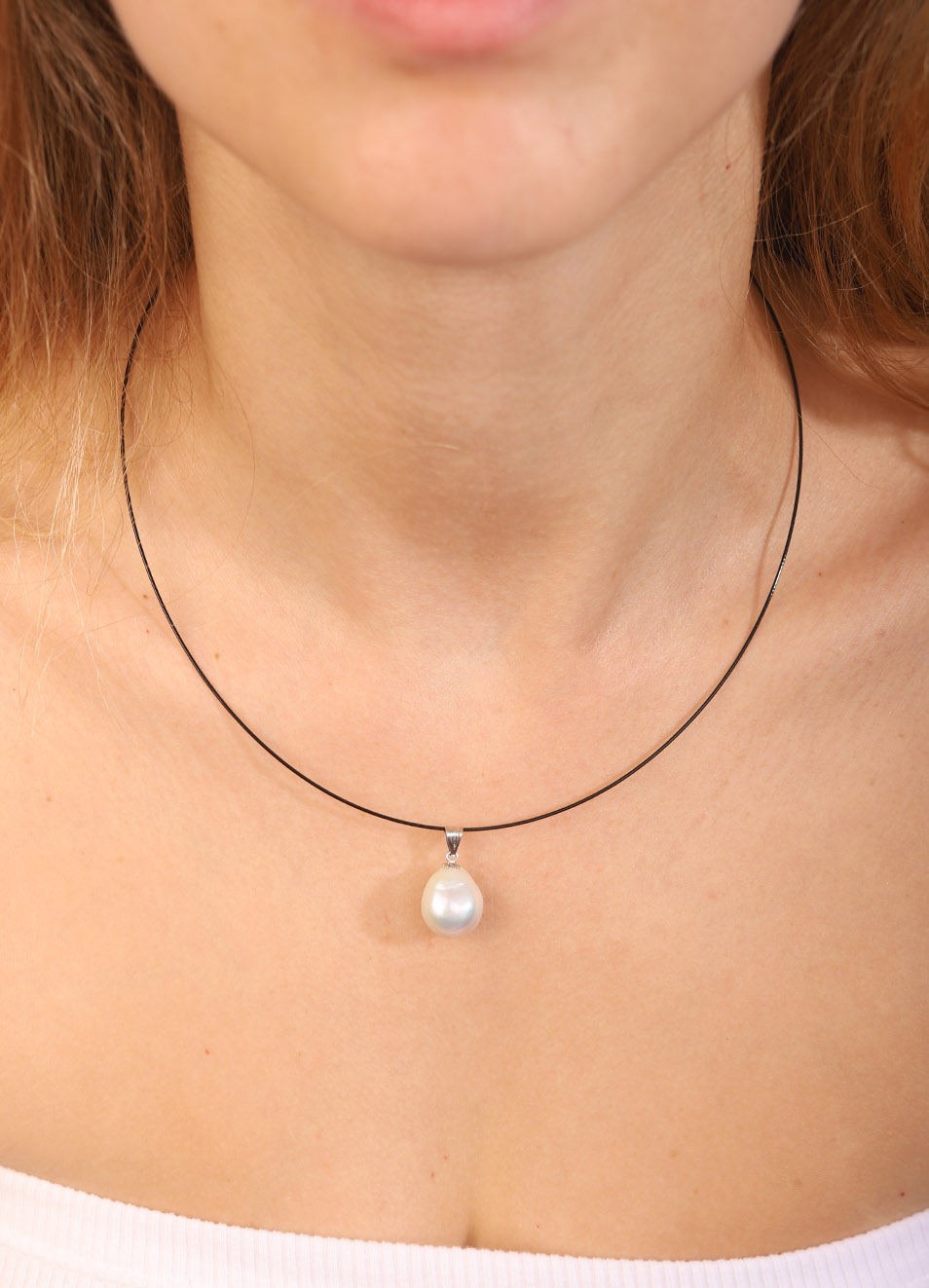 Black Sea Profumo Collana Perla Nera Tahitiana Barocca Vera - Naturale 7-10 Mm Con Ciondolo Farfalla Collana Perla Handmade Regalo - Foto 4