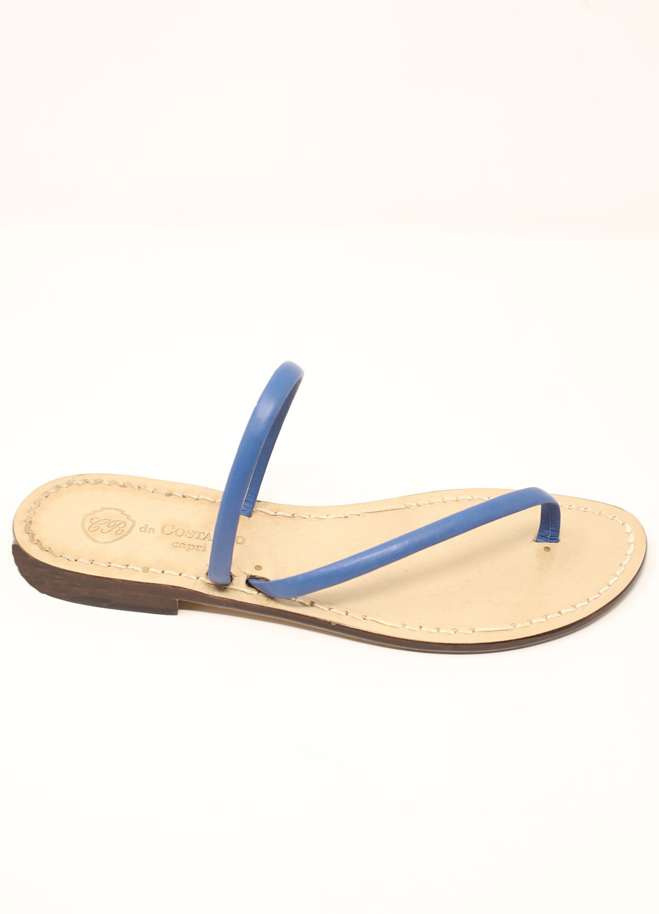 Sandali capresi blu elettrico Da Costanzo Manecapri