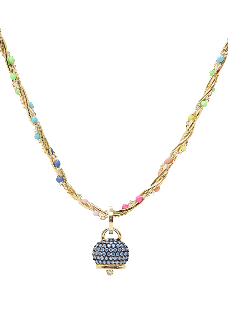 silver necklace with Capri bell Capri Bell Manecapri