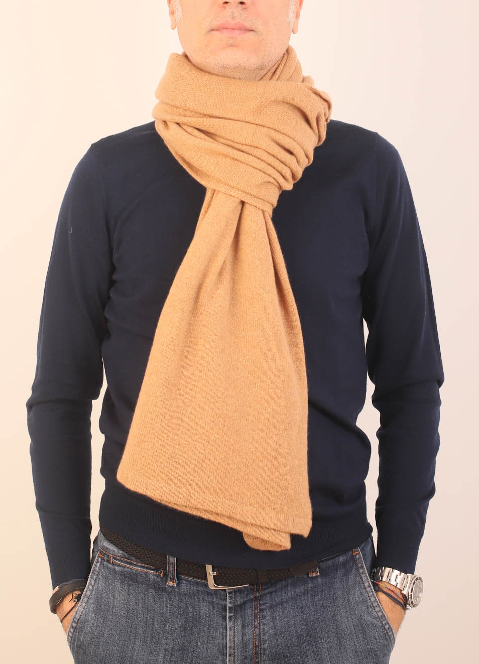 Joshua Ellis |Check 100% Cashmere Stole Brown |Made In England - Glen - Foto 2