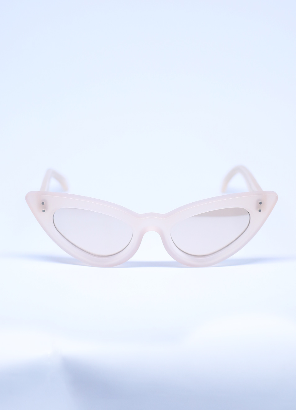 Occhiali da sole cat eye rosa con lenti specchiate Capri People