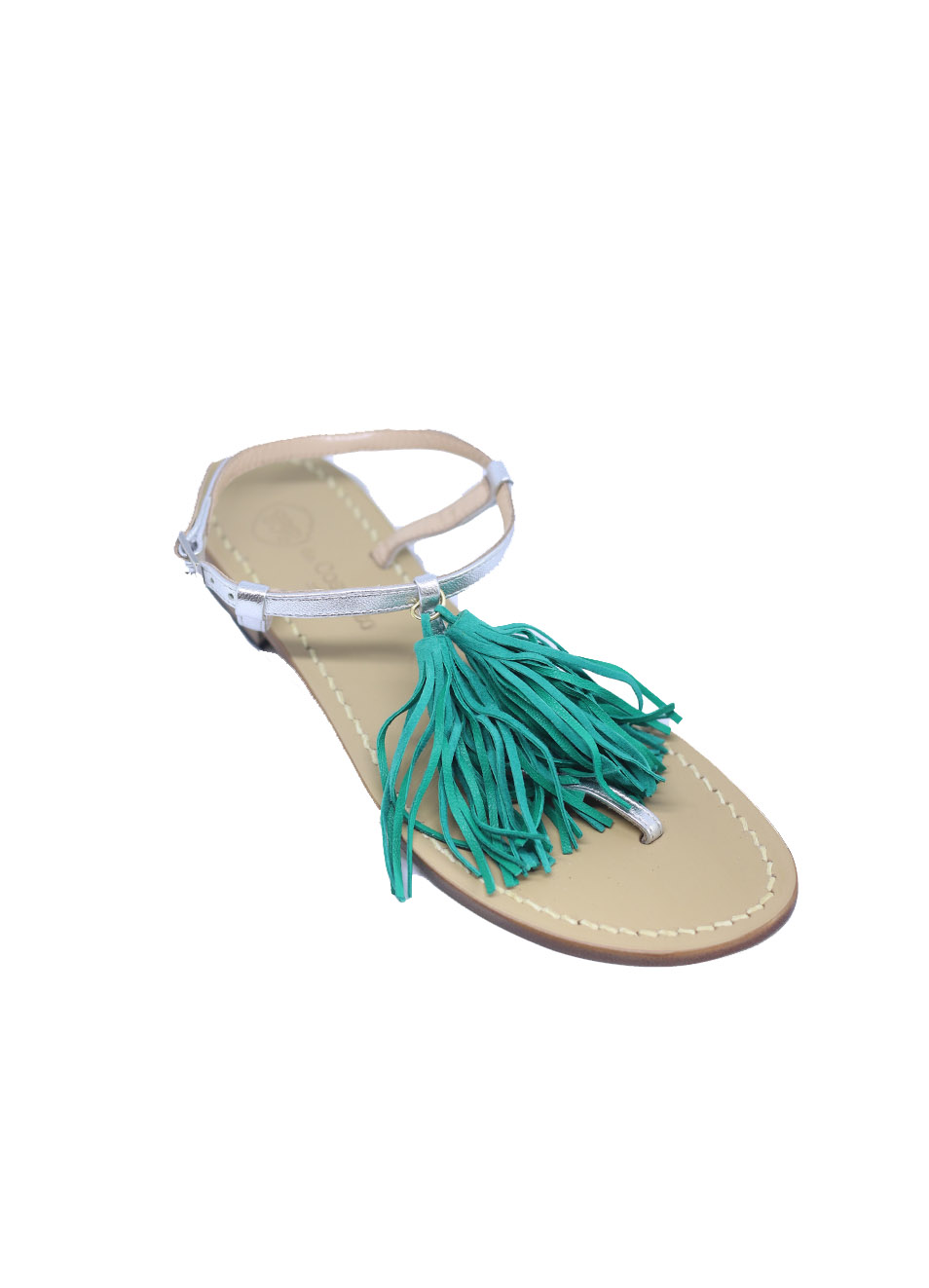 Sandali Capri infradito con nappine Da Costanzo Manecapri