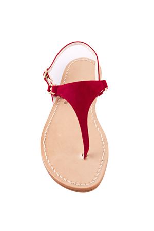Capri suede sandals triangle model Cuccurullo | CUC05ROSSO