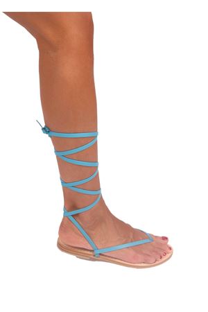 Sandalo Caprese modello schiava azzurro Cuccurullo | CUC11AZZURRO