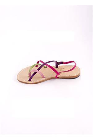 Sandalo Caprese con fasce multicolor Cuccurullo | CUC13MULTICOLOR