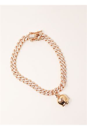bracelet in rose silver with zircons and capri bell Bell | BRACCIALEROSAZIRCONIROSA