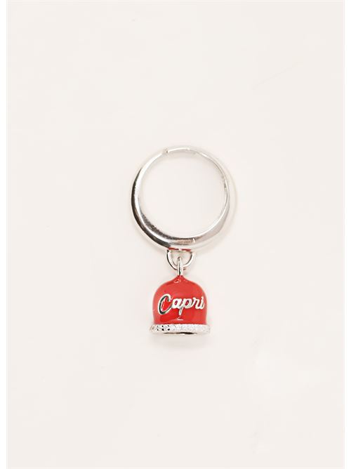 ANELLO CAMPANELLA ZIRCONATA AQUAMARINA IN ARGENTO 925&deg;/&deg;&deg; - ANELLI ZIRCONATI CAPRI