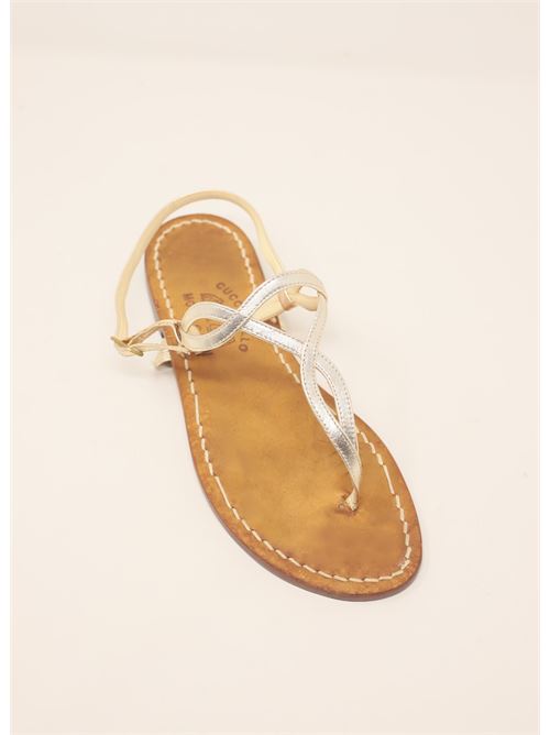 sandali capresi color oro Cuccurullo | SANDALISTILE50ORO