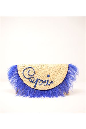 Straw clutch Capri Capridea | CLUTCHMARABUMARABLUBLU