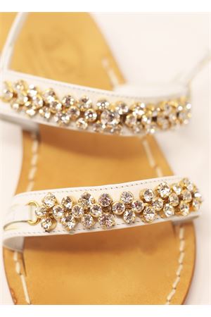 White jewel sandals not flip flops Cuccurullo | FASCEBIANCOBIANCO