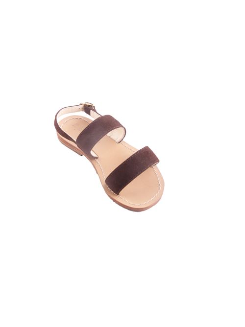 Sandali da bambino con doppia fascia Cuccurullo | BABYSUEDEMARRONE