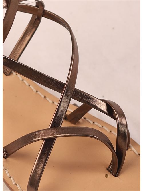 Cuccurullo Capri sandals with double closure Cuccurullo | CUC3XBRONZO