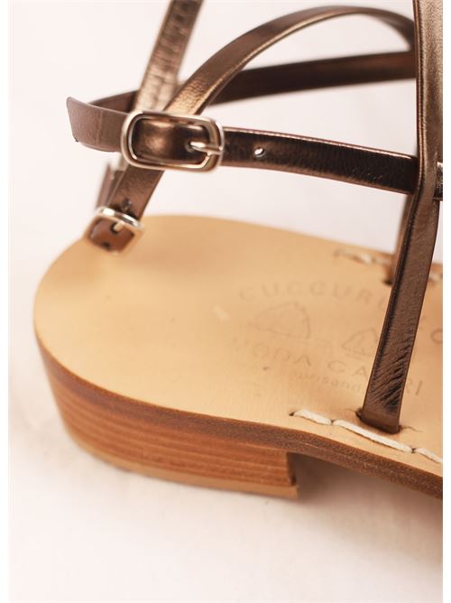 Bronze Capri sandals with heel Cuccurullo | CUC3XTACCOBRONZO