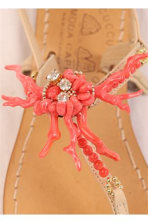 Pink coral and swarovski jeweled sandals Cuccurullo | CUCCORALTROSA