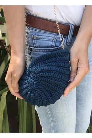 borsa in crochet a forma di conchiglia Ceramicapri | SHELLBAGAZZURRODARK