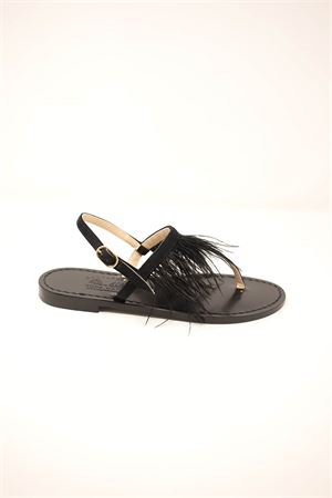 Capri sandals with feathers Cuccurullo | SANDALICONPIUMENERO
