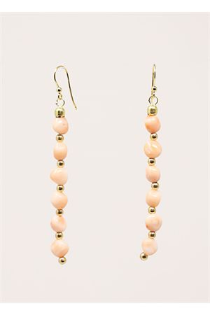 orecchini pendenti in oro e corallo rosa Don Alfonso Gioielli