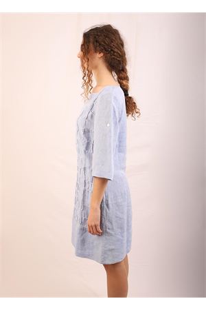 vestito lino longuette con  manica 3/4 M&E | ABITOADELEJEANS