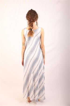 vestito in lino lungo smanicato M&E | ABITOGIORGIARIGONEJEANS
