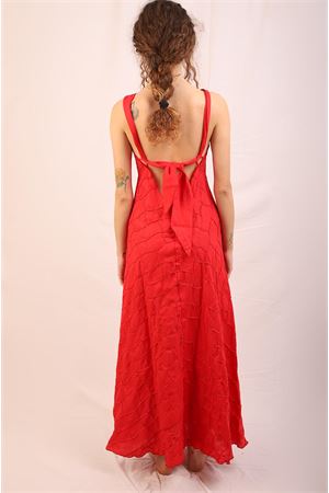 vestito lungo in  lino rosso M&E | ABITOPROCIDAROSSO