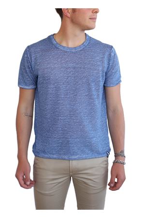 t-shirt girocollo lino blu Portofiori | GIROCOLLOAVION