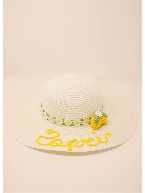 cappello paglia con limoni Capridea | CAPPELLOPAGLIADONNABIANCO