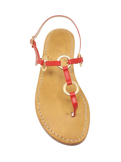 Red Capri sandals Cuccurullo | SANDALICERCHIMETALLOROSSO