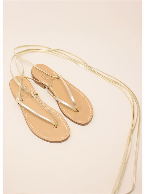 Sandali Capresi alla schiava con tacco Cuccurullo | SANDALISCHIAVATACCOORO