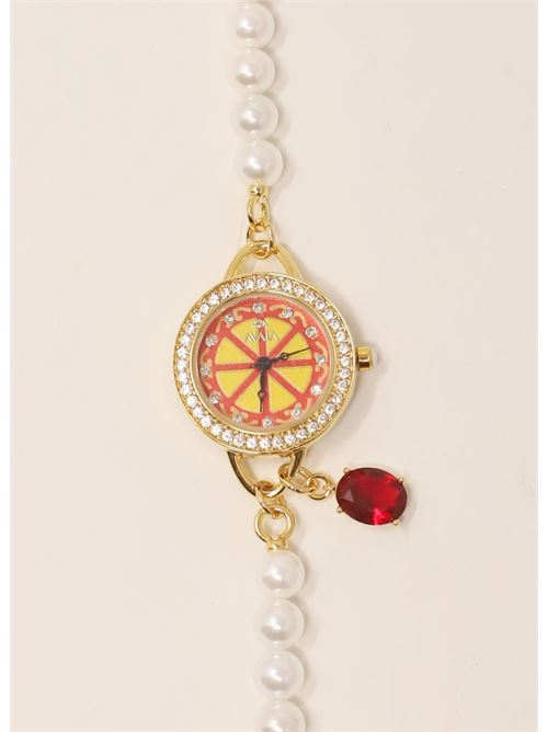 Jewel watch with pearls AVAIA | AOP101ROSSOGIALLO