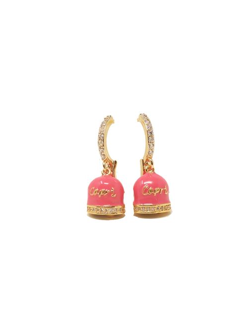 orecchini con campanelle di capri fucsia Bell | ORECCHINICAMPANELLESMALTOFUCSIA