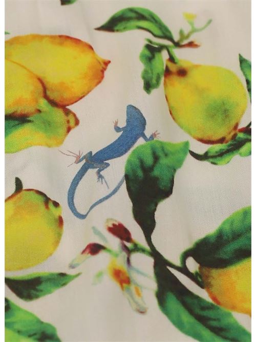 vestito sartoriale con stampa di limoni Capridea | VESTITOBALZALIMONLUCLIMLUC