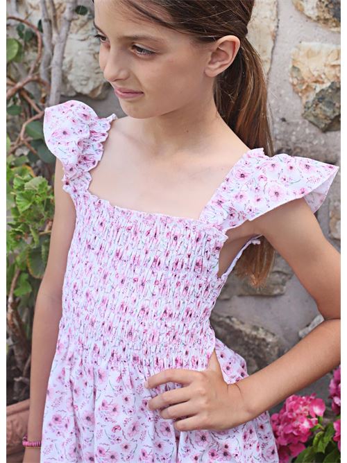 pink flower girl dress Capridea | VESTITOCAPRIROSA