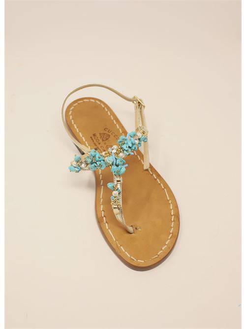 capri sandals with blue stones Cuccurullo | CORALLINIAZZ