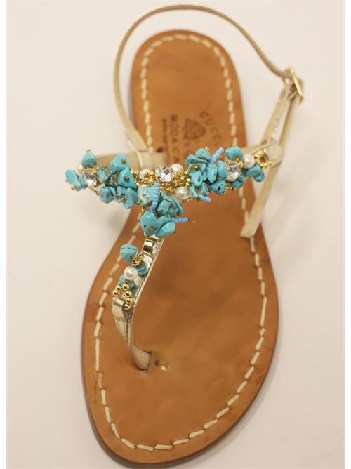 capri sandals with blue stones Cuccurullo | CORALLINIAZZ