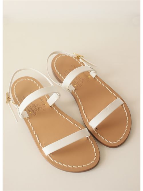 sandali capresi con fasce bianche Cuccurullo | FASCEBABYBIANCO