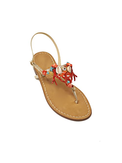 sandali capri con conchiglie Cuccurullo | STELLACORALLIROSSO