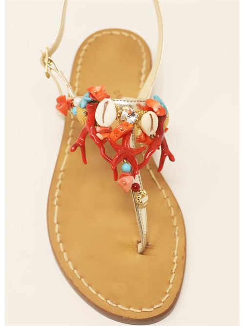sandali capri con conchiglie Cuccurullo | STELLACORALLIROSSO