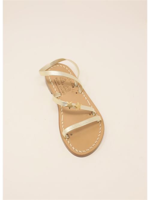 Capri sandals with stars for girls Cuccurullo | STELLINEBABYGOLD