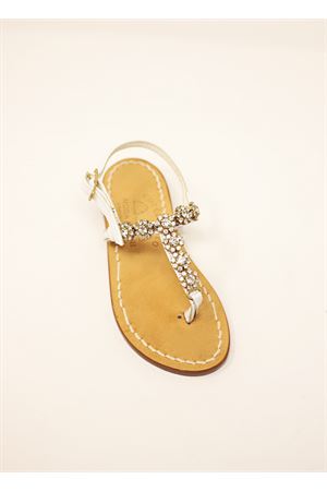 Jewel sandals for girl ceremony Cuccurullo | SANDALIFIOREBIANCO