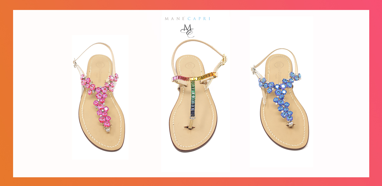 Handmade Capri Jewel sandals : To be chic even without heels